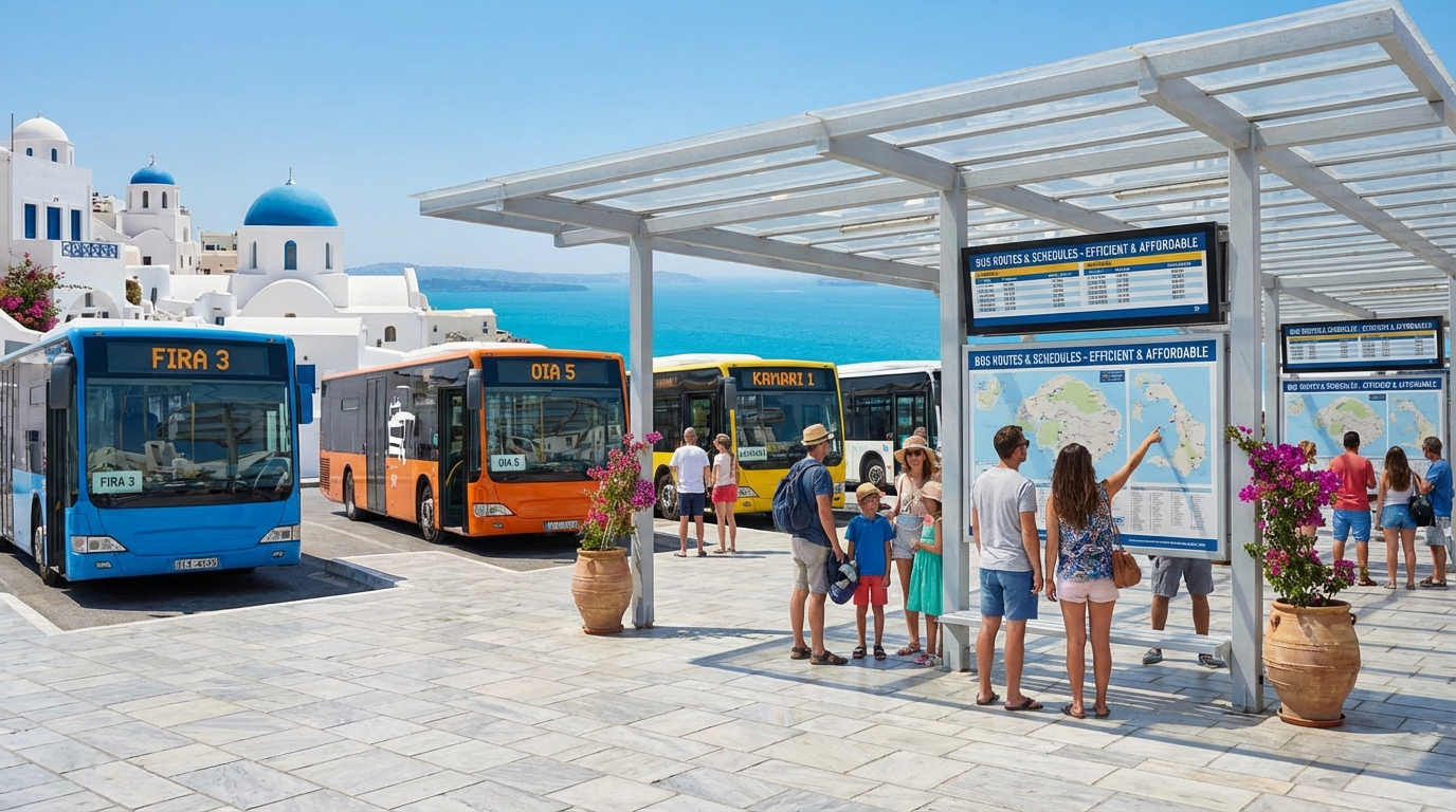 découvrez comment utiliser les bus de santorin facilement, éviter de vous perdre et économiser sur vos déplacements pour profiter pleinement de l'île.