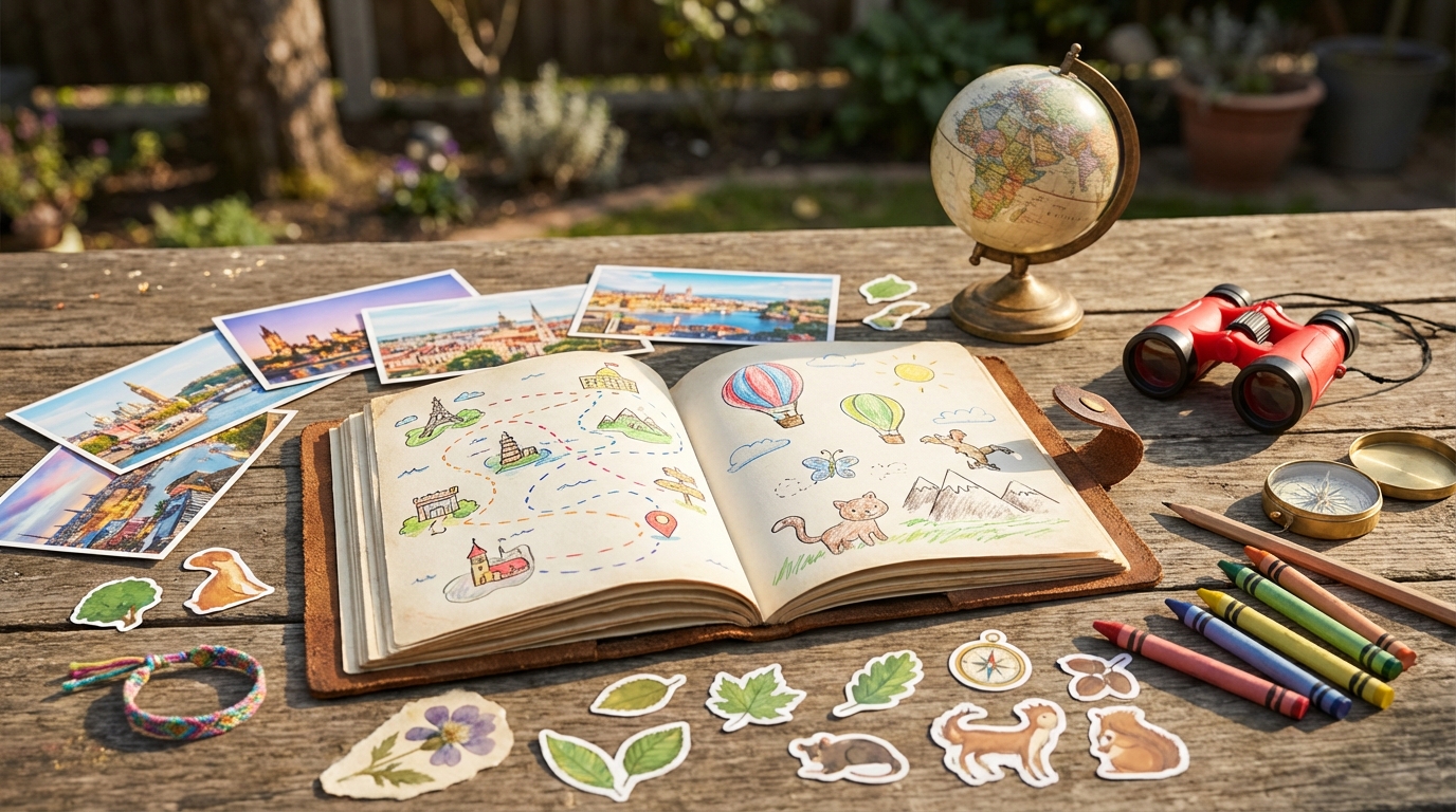 offrez un carnet de voyage pour enfant, le cadeau parfait pour éveiller la curiosité et le goût de la découverte du monde dès le plus jeune âge.